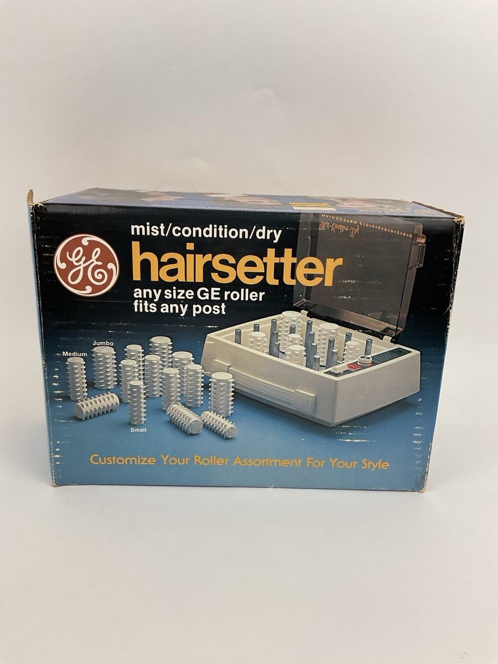 VTG GE Mist Condition Dry Hairsetter B2HCD-4 Hot Rollers No Clips Works Tested